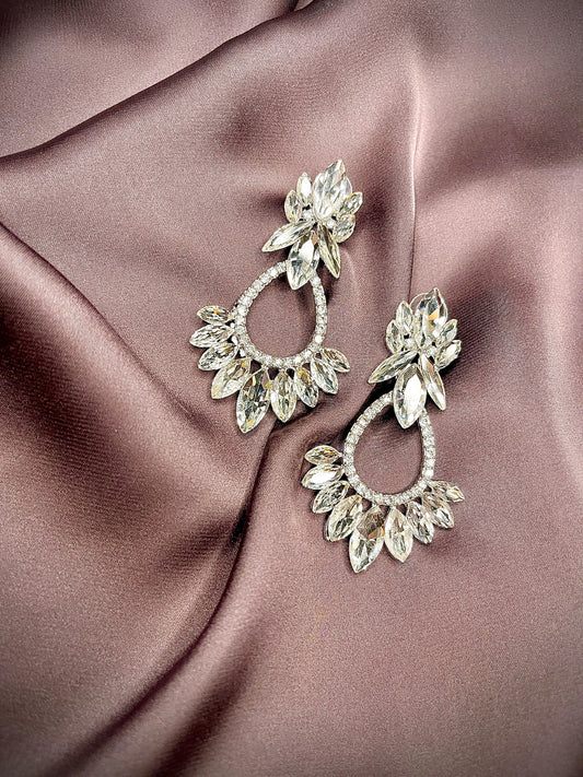 Crystal Earrings – Pure Silver Sparkle